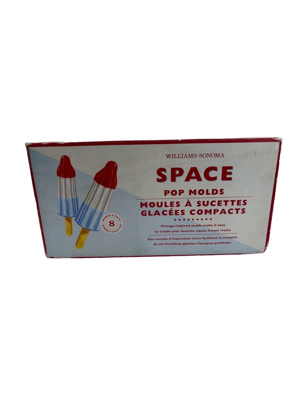 Williams-Sonoma Space Rocket Popsicle Molds Space Pops Red, White & Blue